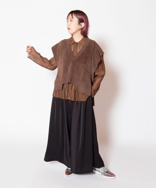 OSMOSIS(オズモーシス)の「ギャザー切替パンツ(その他パンツ・レディース・グレー/ブラック/ブラウン・ONE SIZE)」の14枚目の写真