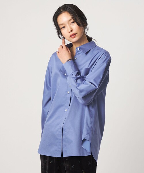 green label relaxing（グリーンレーベルリラクシング）の「＜1_OF MINE＞シャツ（シャツ/ブラウス・レディース・オフホワイト/その他1/コバルトブルー・FREE）」の4枚目の写真