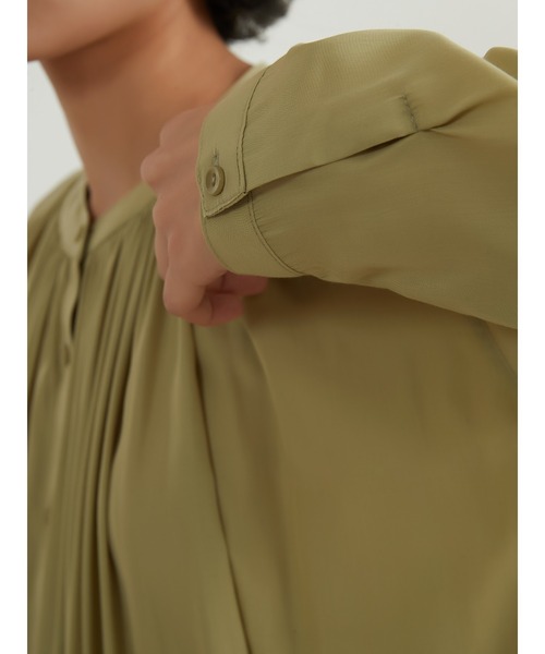 Sew loop(ソーループ)の「長袖ロング丈ギャザーたっぷりブラウス(シャツ/ブラウス・レディース・テラコッタ/マスタード/ライトグリーン/ライトブラウン・FREE)」の13枚目の写真