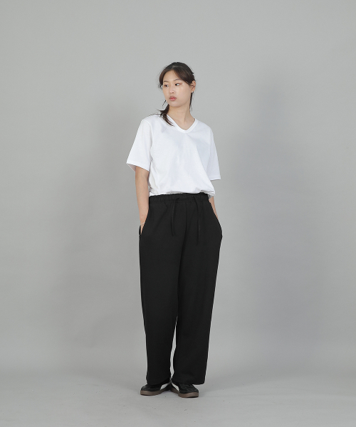 SAINTCREW(セントクルー)の「ソフトバンディングワイドパンツ ESB-384 ブラックブラック(スウェットパンツ・レディース・その他・FREE)」の3枚目の写真