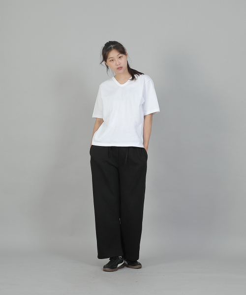 SAINTCREW(セントクルー)の「ソフトバンディングワイドパンツ ESB-384 ブラックブラック(スウェットパンツ・レディース・その他・FREE)」の7枚目の写真