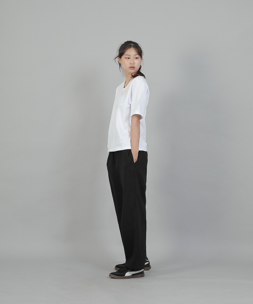 SAINTCREW(セントクルー)の「ソフトバンディングワイドパンツ ESB-384 ブラックブラック(スウェットパンツ・レディース・その他・FREE)」の8枚目の写真