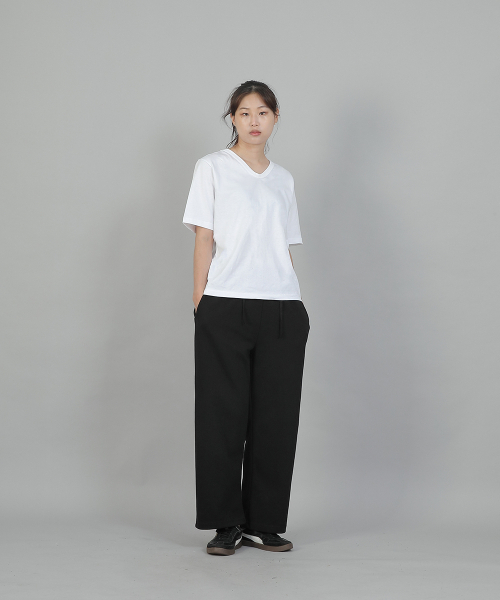 SAINTCREW(セントクルー)の「ソフトバンディングワイドパンツ ESB-384 ブラックブラック(スウェットパンツ・レディース・その他・FREE)」の9枚目の写真