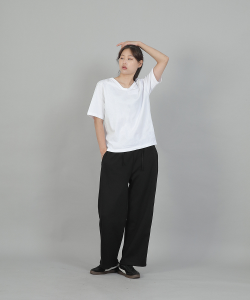 SAINTCREW(セントクルー)の「ソフトバンディングワイドパンツ ESB-384 ブラックブラック(スウェットパンツ・レディース・その他・FREE)」の11枚目の写真