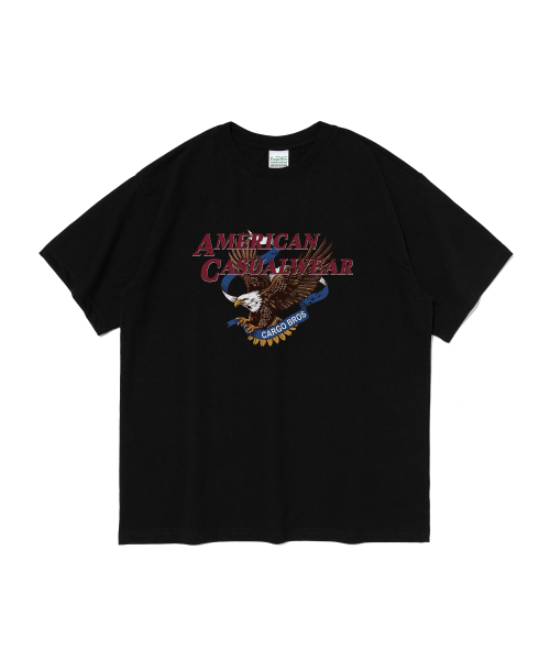 CARGOBROS(カーゴブロス)の「リバティウィンググラフィック半袖Tシャツ(ブラック)(Tシャツ/カットソー・メンズ・その他・SMALL/2XL/X-LARGE/LARGE/MEDIUM)」の1枚目の写真