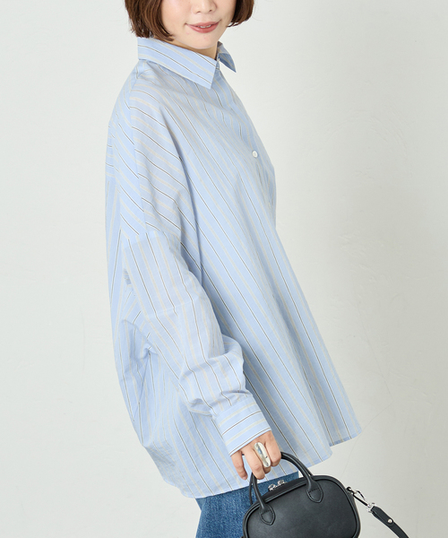journal standard L'essage（ジャーナルスタンダードレサージュ）の「《追加》FABRICA ワイドシャツ（シャツ/ブラウス・レディース・ホワイト/サックスブルー・FREE）」の16枚目の写真