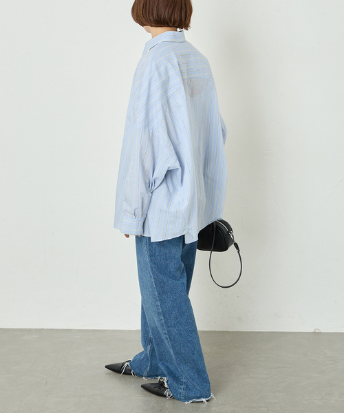 journal standard L'essage（ジャーナルスタンダードレサージュ）の「《追加》FABRICA ワイドシャツ（シャツ/ブラウス・レディース・ホワイト/サックスブルー・FREE）」の20枚目の写真