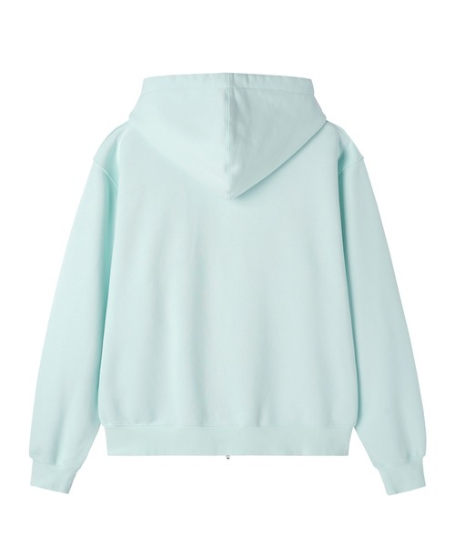 Openyard（オープンヤード）の「『Openyard/オープンヤード』LOGO PATCH HOODIE ZIP UP/ロゴパッチジップアップパーカー（パーカー・レディース・ホワイト/ライトブルー・L/M）」の11枚目の写真