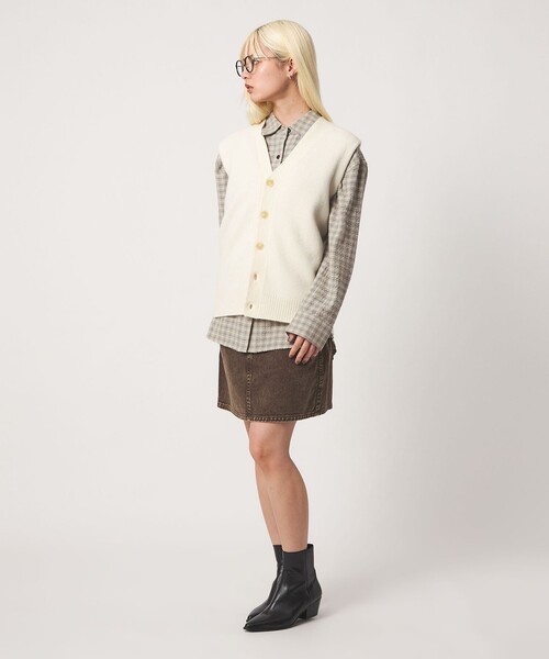 BEAUTY&YOUTH UNITED ARROWS(ビューティーアンドユースユナイテッドアローズ)の「レーヨンブレンド チェック オーバーサイズシャツ(シャツ/ブラウス・レディース・ライトピンク/ブラック/クリーム・FREE)」の9枚目の写真