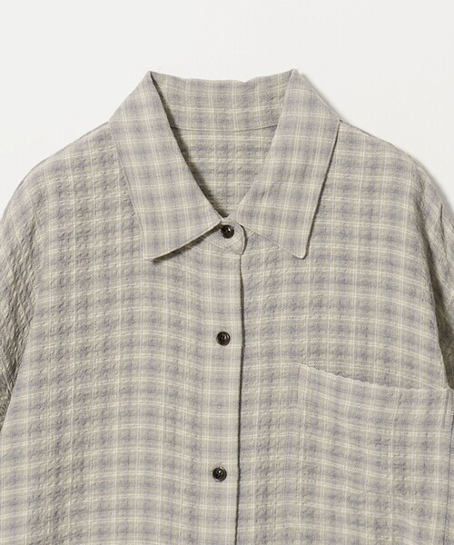 BEAUTY&YOUTH UNITED ARROWS(ビューティーアンドユースユナイテッドアローズ)の「レーヨンブレンド チェック オーバーサイズシャツ(シャツ/ブラウス・レディース・ライトピンク/ブラック/クリーム・FREE)」の12枚目の写真