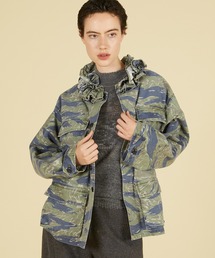crinkle crinkle crinkle | 【 crinkle crinkle crinkle 】 frill collar camo jacket / フリルカラーミリタリージャケット(ミリタリージャケット)