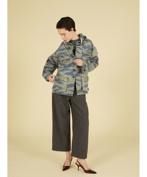 crinkle crinkle crinkle(クリンクルクリンクルクリンクル)の「【 crinkle crinkle crinkle 】 frill collar camo jacket / フリルカラーミリタリージャケット(ミリタリージャケット・レディース・ネイビー・X-LARGE)」の11枚目の写真