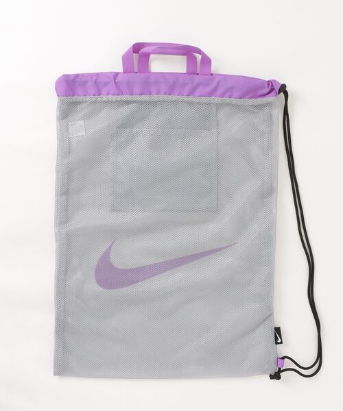 NIKE(ナイキ)の「【NIKE】ナイキ SS26 メッシュワンショルダープールバッグ(バックパック/リュック・レディース・レッド/グレー/ミント/ブラック・FREE)」の3枚目の写真