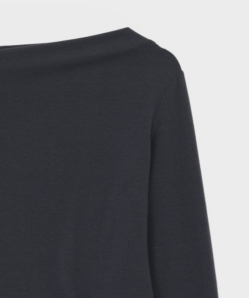 BLACKUP（ブラックアップ）の「[MADE] ストラップアンバランスワンショルダー長袖Tシャツ（Tシャツ/カットソー・レディース・ライトグレー/チャコール・FREE）」の15枚目の写真