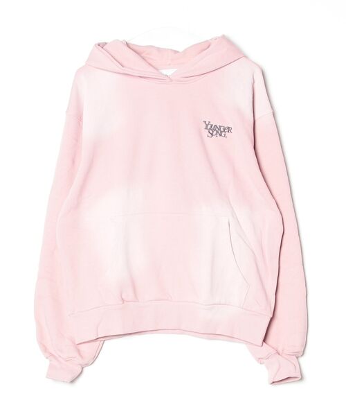 younger song（ヤンガーソング）の「universal logo powder spray hoodie（スウェット・メンズ・Navy/ネイビー系/ヘザーグレー/PINK/レオパード/Black・LARGE/MEDIUM/SMALL）」の5枚目の写真