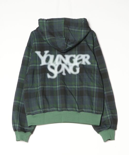 younger song（ヤンガーソング）の「universal logo powder spray hoodie（スウェット・メンズ・Navy/ネイビー系/ヘザーグレー/PINK/レオパード/Black・LARGE/MEDIUM/SMALL）」の7枚目の写真