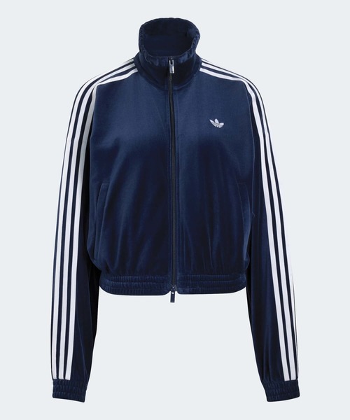 adidas(アディダス)の「プリーツベロア トラックトップ(ジャージ) / トラックジャケット / アディダスオリジナルス adidas Originals(ジャージ・レディース・ネイビー・X-LARGE/LARGE/3XL/XX-LARGE/X-SMALL/SMALL/MEDIUM)」の1枚目の写真