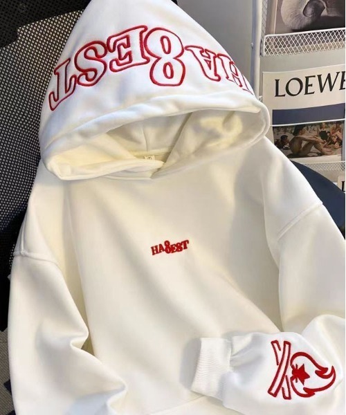 DOUBLE STEAL(ダブルスティール)の「DSワンポイント刺繍プルオーバーパーカー(パーカー・メンズ・ホワイト/ブラック・X-LARGE/LARGE/MEDIUM)」の3枚目の写真