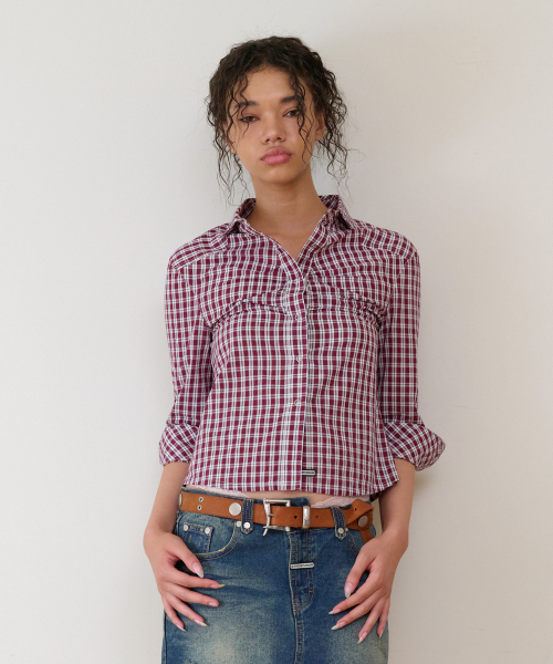 THEVINYLHOUSE(ザバイニルハウス)の「THREE-QUARTER SLEEVE SHIRTS (W) RED(シャツ/ブラウス・レディース・その他・SMALL/MEDIUM)」の2枚目の写真