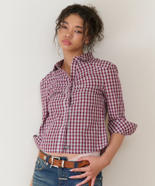 THEVINYLHOUSE(ザバイニルハウス)の「THREE-QUARTER SLEEVE SHIRTS (W) RED(シャツ/ブラウス・レディース・その他・SMALL/MEDIUM)」の3枚目の写真