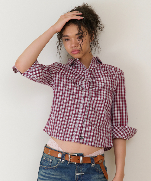 THEVINYLHOUSE(ザバイニルハウス)の「THREE-QUARTER SLEEVE SHIRTS (W) RED(シャツ/ブラウス・レディース・その他・SMALL/MEDIUM)」の5枚目の写真