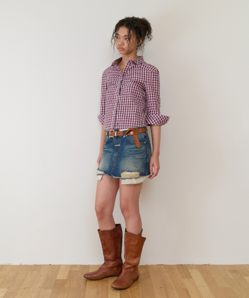 THEVINYLHOUSE(ザバイニルハウス)の「THREE-QUARTER SLEEVE SHIRTS (W) RED(シャツ/ブラウス・レディース・その他・SMALL/MEDIUM)」の6枚目の写真