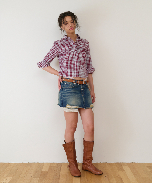 THEVINYLHOUSE(ザバイニルハウス)の「THREE-QUARTER SLEEVE SHIRTS (W) RED(シャツ/ブラウス・レディース・その他・SMALL/MEDIUM)」の7枚目の写真
