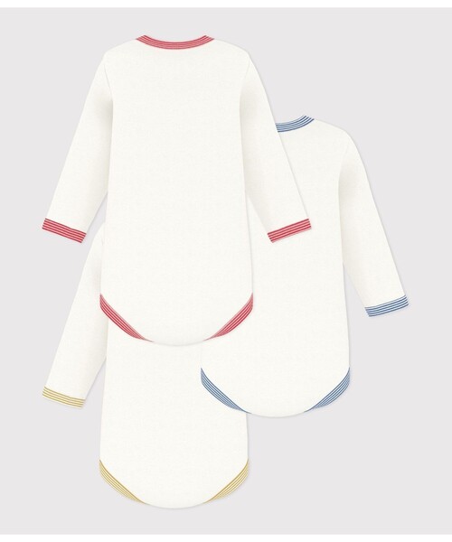 PETIT BATEAU（プチバトー）の「プリント長袖USボディ３枚組（ロンパース・キッズ・その他1・6MONTH）」の2枚目の写真