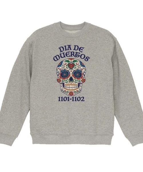 Ol' Basics(オールベーシックス)の「Ol' Basics(オール・ベーシックス) トレーナー メンズ レディース ユニセックス スウェット 死者の日 ドクロ 骸骨 プリント スウェットシャツ スエット プルオーバー トップス アメカジ(スウェット・メンズ・ブラック/レッド/ミックスグレー/モスグリーン・M/L/XL)」の2枚目の写真