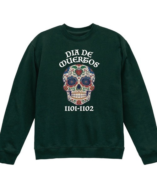Ol' Basics(オールベーシックス)の「Ol' Basics(オール・ベーシックス) トレーナー メンズ レディース ユニセックス スウェット 死者の日 ドクロ 骸骨 プリント スウェットシャツ スエット プルオーバー トップス アメカジ(スウェット・メンズ・ブラック/レッド/ミックスグレー/モスグリーン・M/L/XL)」の3枚目の写真