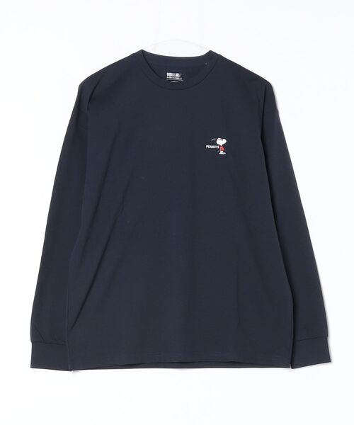 PEANUTS(ピーナッツ)の「ピーナッツ PEANUTS アイヒート 長袖Tシャツ(Tシャツ/カットソー・メンズ・ネイビー/ブラック/ホワイト・M/S/LL/L/3L)」の1枚目の写真