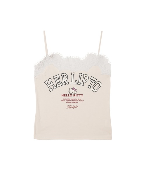 Her lip to(ハーリップトゥー)の「HLT x Hello Kitty Lace-Trim Camisole(キャミソール・レディース・ローズ/グレー/ホワイト系・M/S)」の2枚目の写真