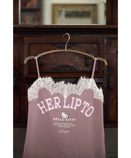 Her lip to(ハーリップトゥー)の「HLT x Hello Kitty Lace-Trim Camisole(キャミソール・レディース・ローズ/グレー/ホワイト系・M/S)」の8枚目の写真