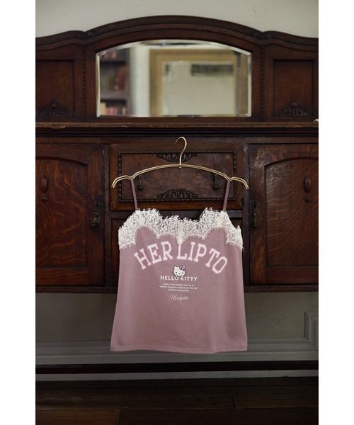 Her lip to(ハーリップトゥー)の「HLT x Hello Kitty Lace-Trim Camisole(キャミソール・レディース・ローズ/グレー/ホワイト系・M/S)」の7枚目の写真