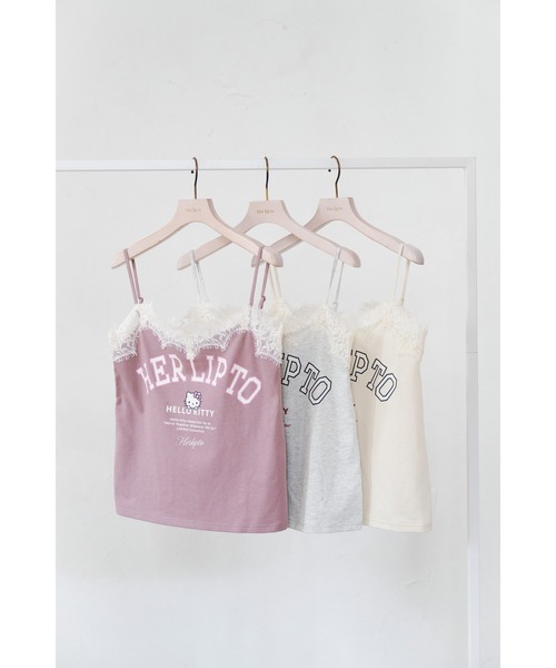 Her lip to(ハーリップトゥー)の「HLT x Hello Kitty Lace-Trim Camisole(キャミソール・レディース・ローズ/グレー/ホワイト系・M/S)」の10枚目の写真