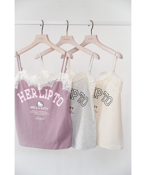 Her lip to(ハーリップトゥー)の「HLT x Hello Kitty Lace-Trim Camisole(キャミソール・レディース・ローズ/グレー/ホワイト系・M/S)」の11枚目の写真