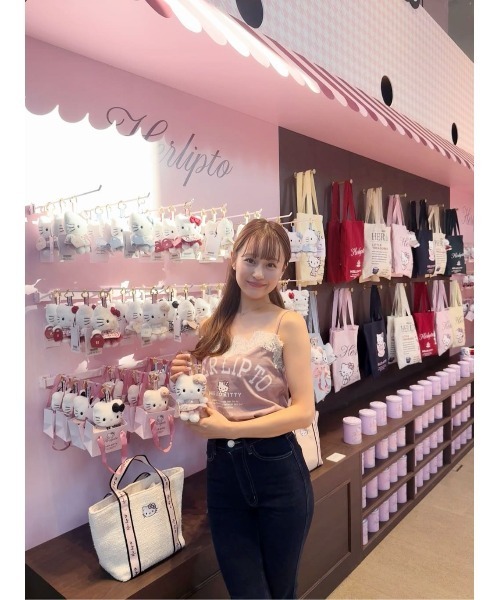 Her lip to(ハーリップトゥー)の「HLT x Hello Kitty Lace-Trim Camisole(キャミソール・レディース・ローズ/グレー/ホワイト系・M/S)」の19枚目の写真