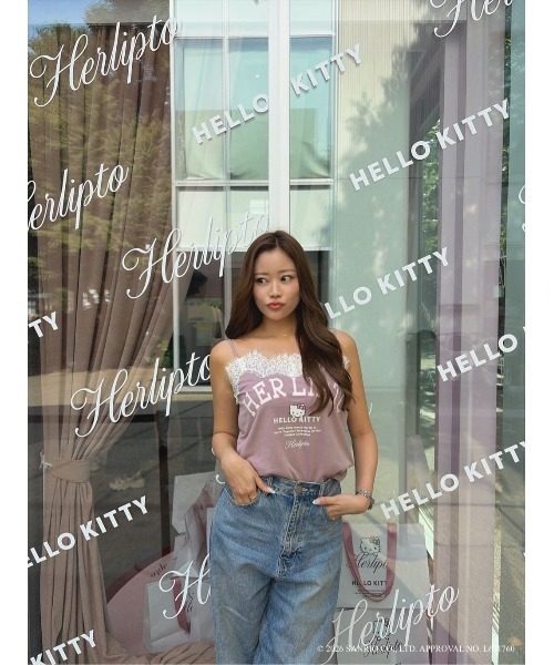 Her lip to(ハーリップトゥー)の「HLT x Hello Kitty Lace-Trim Camisole(キャミソール・レディース・ローズ/グレー/ホワイト系・M/S)」の20枚目の写真