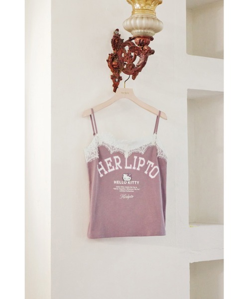Her lip to(ハーリップトゥー)の「HLT x Hello Kitty Lace-Trim Camisole(キャミソール・レディース・ローズ/グレー/ホワイト系・M/S)」の9枚目の写真