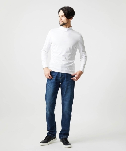 MICHEL KLEIN HOMME   （ミッシェルクランオム）の「モックネック長袖カットソー（Tシャツ/カットソー・メンズ・ホワイト/ブラック/ダークグレー・MEDIUM/LARGE/X-LARGE）」の14枚目の写真