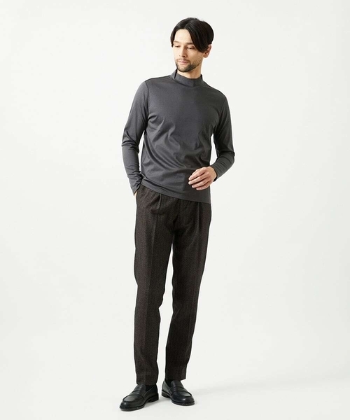 MICHEL KLEIN HOMME   （ミッシェルクランオム）の「モックネック長袖カットソー（Tシャツ/カットソー・メンズ・ホワイト/ブラック/ダークグレー・MEDIUM/LARGE/X-LARGE）」の12枚目の写真