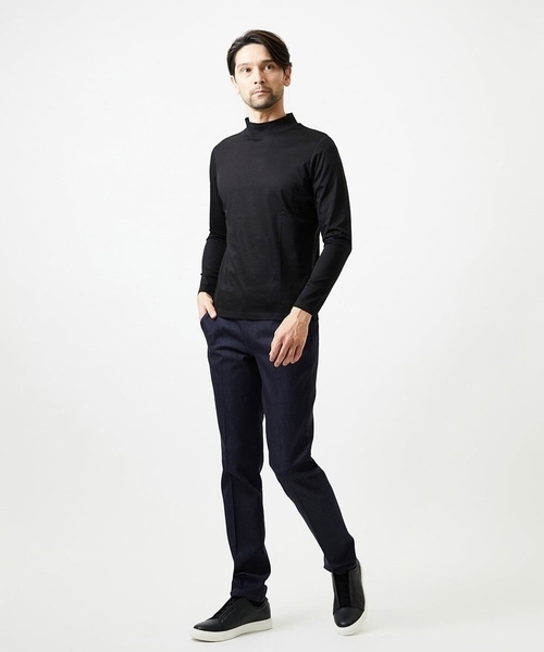 MICHEL KLEIN HOMME   （ミッシェルクランオム）の「モックネック長袖カットソー（Tシャツ/カットソー・メンズ・ホワイト/ブラック/ダークグレー・MEDIUM/LARGE/X-LARGE）」の10枚目の写真