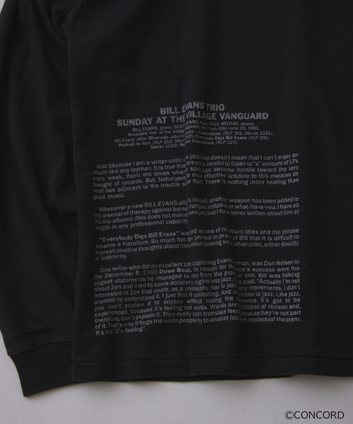 JOURNAL STANDARD relume(ジャーナルスタンダード レリューム)の「Bill Evans / ビル・エヴァンス 別注 グラフィック ロンT(Tシャツ/カットソー・メンズ・ブラック/ホワイト/ブラック系その他/グレー・LARGE/MEDIUM)」の17枚目の写真