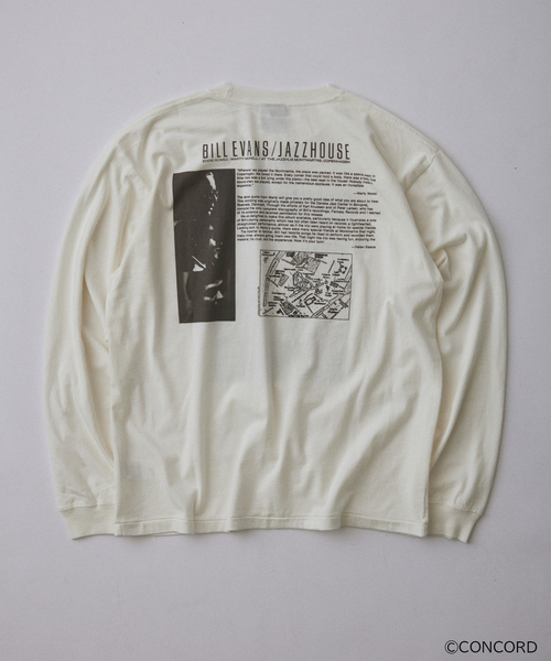 JOURNAL STANDARD relume(ジャーナルスタンダード レリューム)の「Bill Evans / ビル・エヴァンス 別注 グラフィック ロンT(Tシャツ/カットソー・メンズ・ブラック/ホワイト/ブラック系その他/グレー・LARGE/MEDIUM)」の5枚目の写真