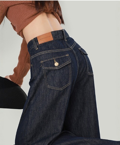 Bifrost（ビフレスト）の「おしゃれデニムパンツ（デニムパンツ・レディース・ネイビー・L/M/S）」の12枚目の写真