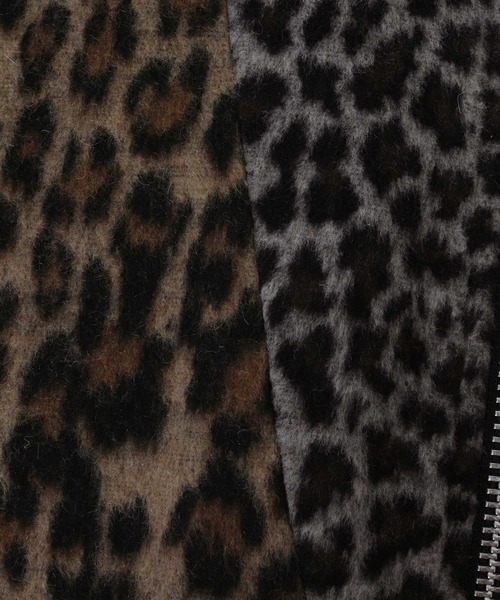 GLIMCLAP(グリムクラップ)の「mj11988-Dual-Leopard Shaggy Bomber Jacket ボンバージャケット(212-046-gla-cg)(ミリタリージャケット・メンズ・ベージュ/グレー・L/M/S)」の18枚目の写真