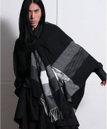 Ruze（ルゼ）の「Monochrome check poncho/モノクロームニットポンチョ（ポンチョ）」