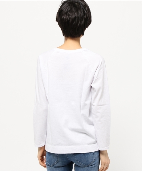 Good On（グッドオン）の「good on/グッドオン　ロングスリーブ　ラグラン　TEE（Tシャツ/カットソー・レディース・ライトブルー/ネイビー/ラベンダー/ナチュラル/ホワイト/杢グレー・FREE）」の7枚目の写真