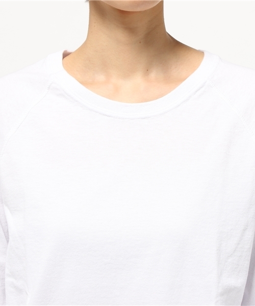 Good On（グッドオン）の「good on/グッドオン　ロングスリーブ　ラグラン　TEE（Tシャツ/カットソー・レディース・ライトブルー/ネイビー/ラベンダー/ナチュラル/ホワイト/杢グレー・FREE）」の8枚目の写真