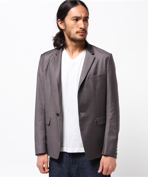 STUDIOUS（ステュディオス）の「【STUDIOUS】マイクロTR1ボタンジャケット（テーラードジャケット・メンズ・ブラック/グレー・1/2/3）」の5枚目の写真